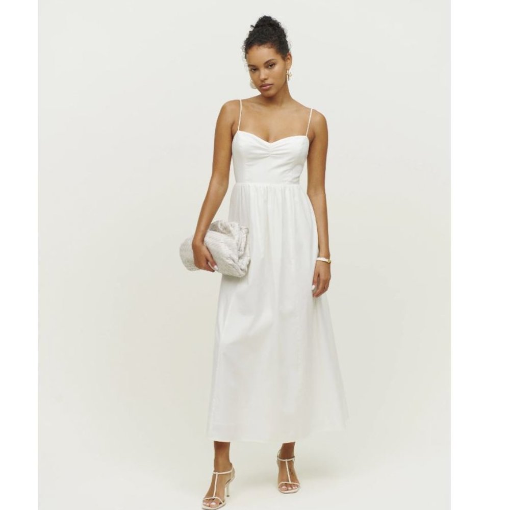 NWT Reformation White Dovie Dress - XS